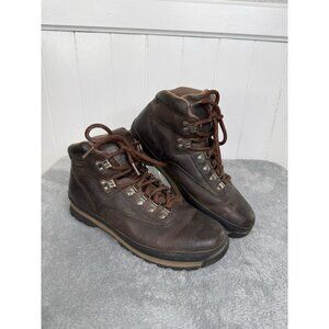 Timberland Euro Hiker Shoes Mens Size 9.5 Brown Leather Hiking Boots 95100
